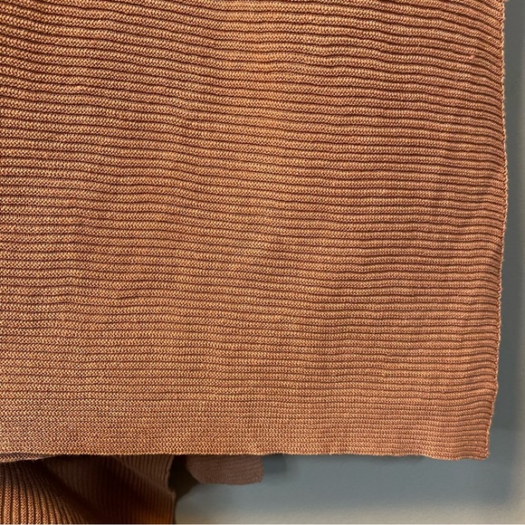 Eileen Fisher Camel Linen Poncho Shawl One Size - Picture 7 of 10